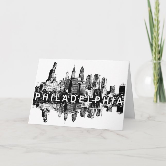 Philadelphia skyline card (Front)