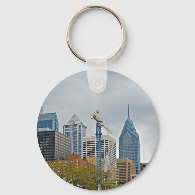 Philadelphia Skyline from the River Walk Key Ring (Front)