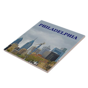 Philadelphia Skyline from the River Walk Tile