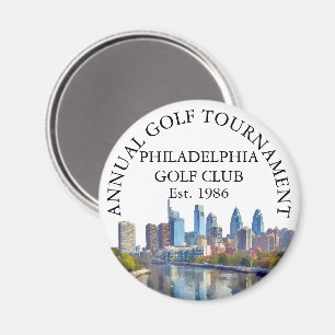 Philadelphia Skyline Golf Club Tournament Custom Magnet
