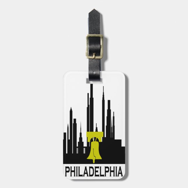 Philadelphia Skyline Luggage Tag (Front Vertical)