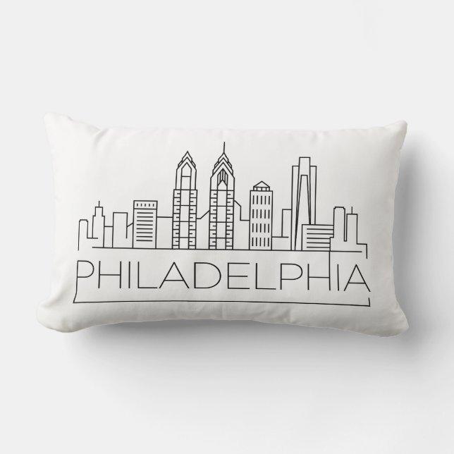 Philadelphia Skyline Lumbar Cushion (Front)