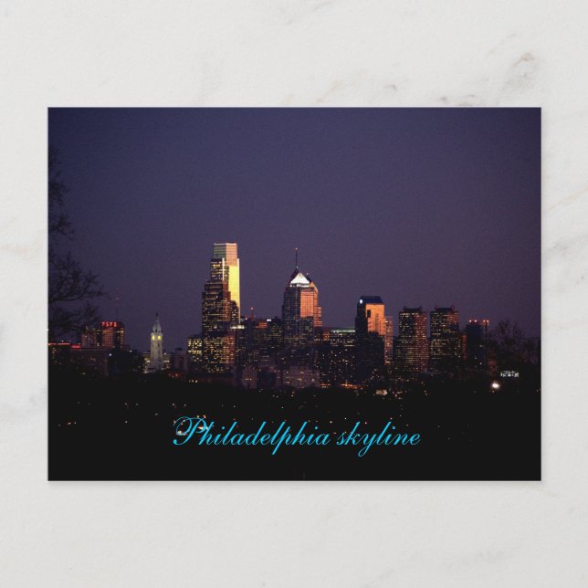 Philadelphia skyline post card (Front)