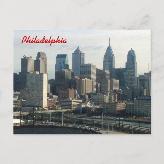 Philadelphia Skyline Postcard (Front)