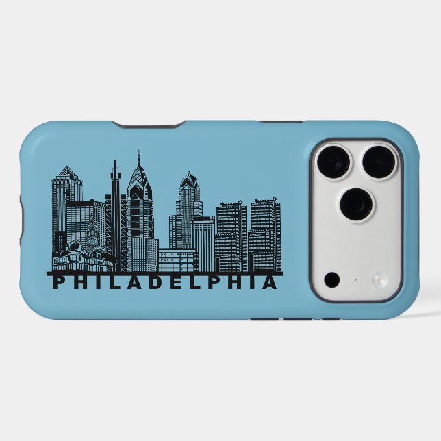Philadelphia Skyline Silhouette  (Back Horizontal)