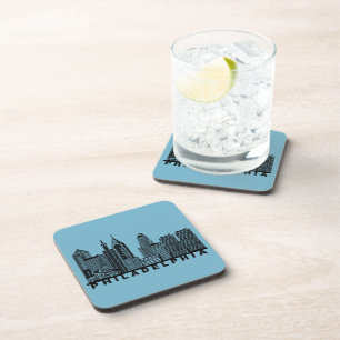 Philadelphia Skyline Silhouette Coaster
