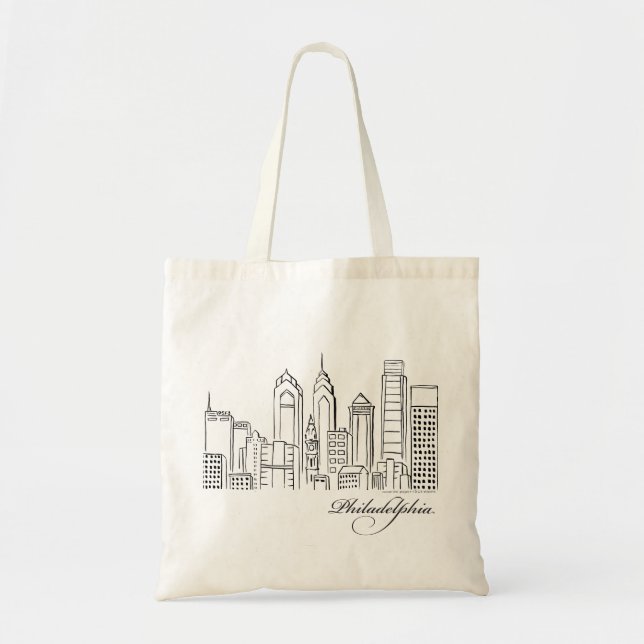 Philadelphia Skyline Tote Bag (Front)