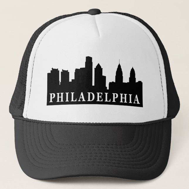 Philadelphia Skyline Trucker Hat (Front)