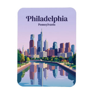 Philadelphia Skyline USA Magnet