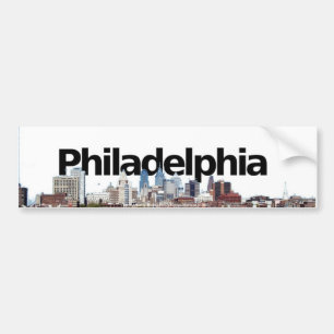 Philadelphia Skyline with Philadelphia in the Sky Bumper Sticker