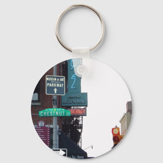 Philadelphia Street Key Ring (Front)