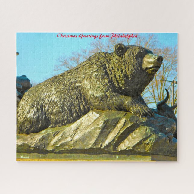 Philadelphia Street Scenes. Christmas Greetings Jigsaw Puzzle (Horizontal)