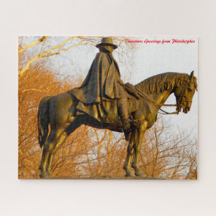Philadelphia Street Scenes.Christmas Greetings Jigsaw Puzzle
