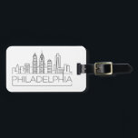 Philadelphia Stylised City Skyline Luggage Tag<br><div class="desc">A unique luggage tag representing the beautiful city of Philadelphia,  Pennsylvania.  This tag features a stylised illustration of the city's unique skyline with its name underneath.</div>