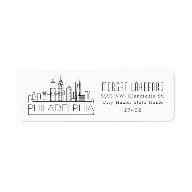 Philadelphia Stylised Skyline | (Front)