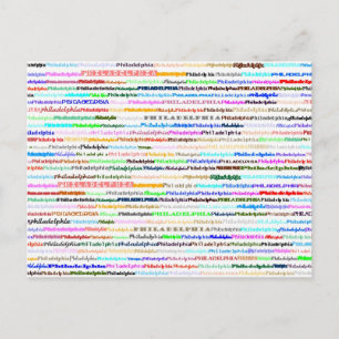 Philadelphia Text Design II Postcard