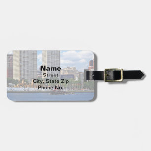 Philadelphia - Tugboat by Philadelphia Skyline II Luggage Tag