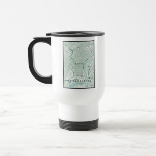 Philadelphia USA City Map Minimal Design Travel Mug