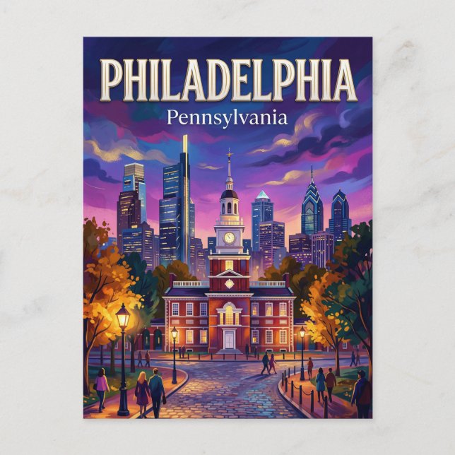 Philadelphia USA Postcard (Front)
