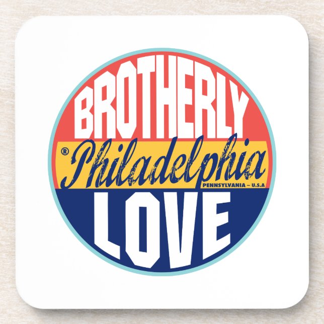 Philadelphia Vintage Label Coaster (Front)