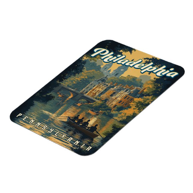 Philadelphia - Vintage Pennsylvania  Magnet (Left Side)