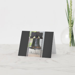 Philadelphia's Liberty Bell Black Notecard