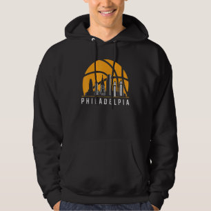 Philadelpia Basketball Pennsylvania Pa Cityscape S Hoodie