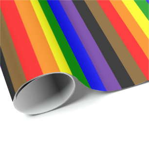 Philadephia Rainbow Pride Flag Vertical Wrapping Paper