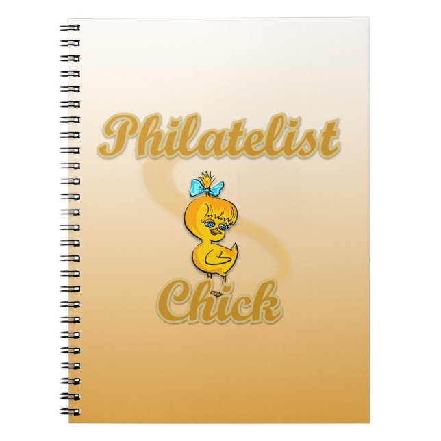 Philatelist Chick Spiral Notebook (Front)