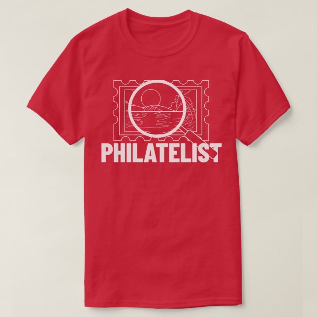 Philatelist Stamp Collector T-Shirt (Design Front)