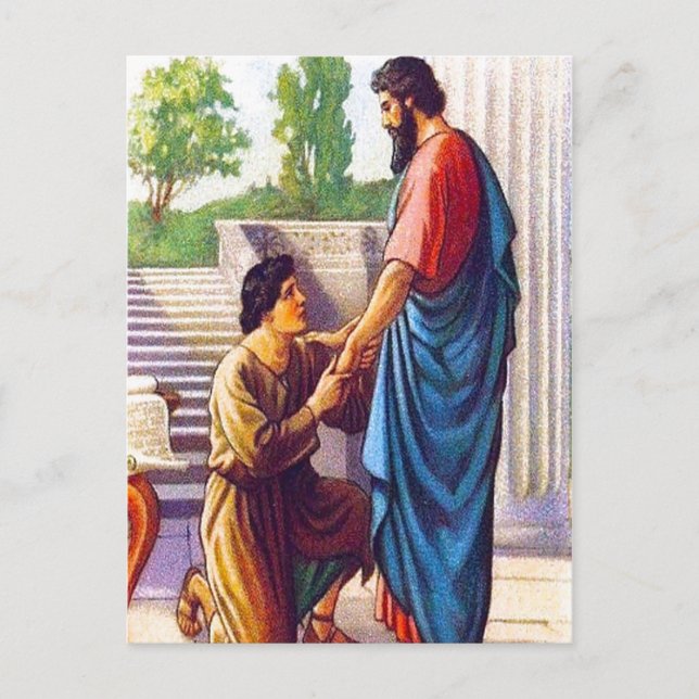 Philemon 17-22 Receive Him as You Would Me Postcard (Front)
