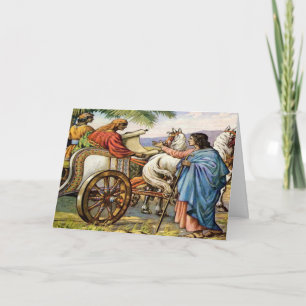 philip and the man in a chariot Greeting card