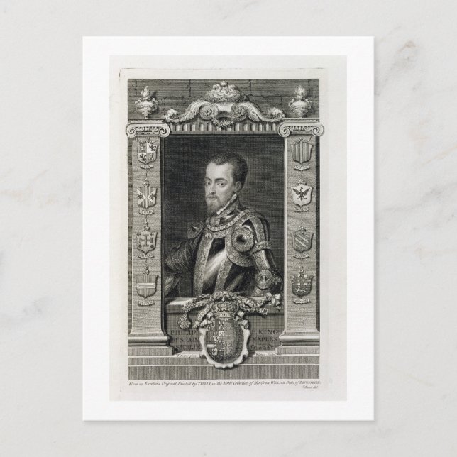 Philip II (1527-98) King of Spain from 1556, engra Postcard (Front)