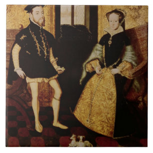 Philip II and Mary I, 1558 Tile
