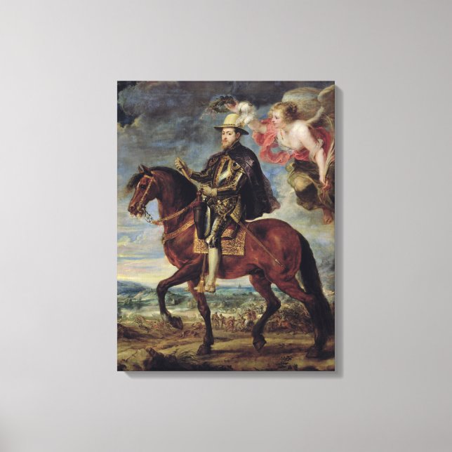 Philip II  Crowned by Victory, 1628 Canvas Print (Front)
