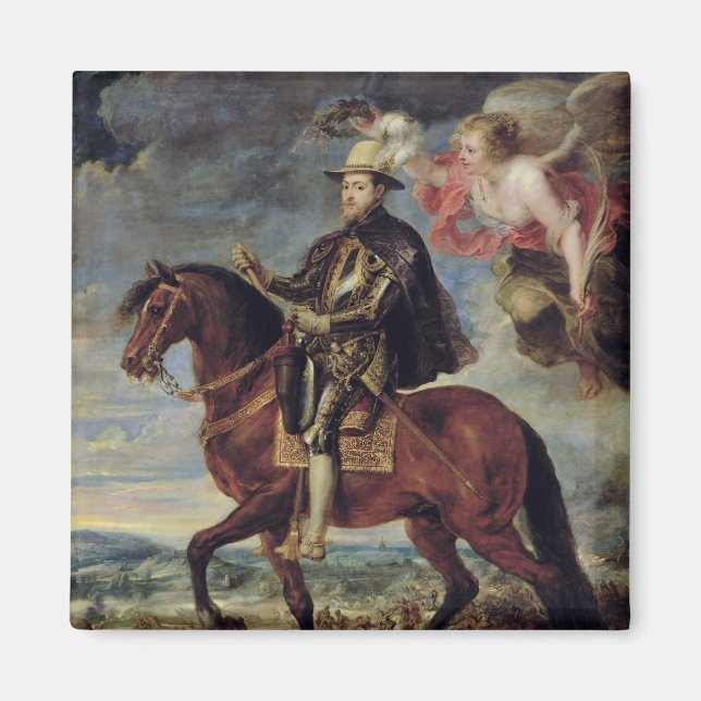 Philip II  Crowned by Victory, 1628 Magnet (Front)