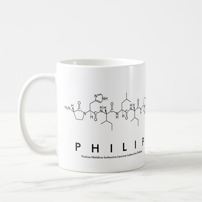 Philip peptide name mug (Left)
