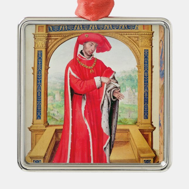 Philip the Good  Duke of Burgundy Metal Tree Decoration (Front)