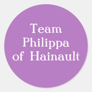 Philippa of Hainault, Queen of England Classic Round Sticker