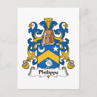 Philippe Family Crest Postcard