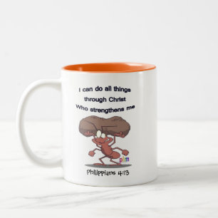 Philippian 4:13-I Can Do All Things Through Christ Two-Tone Coffee Mug