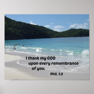Philippians 1:3 I thank my God upon every Poster