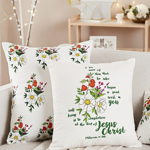 Philippians 1:6 cushion