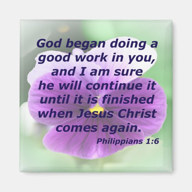 Philippians 1:6 magnet (Front)