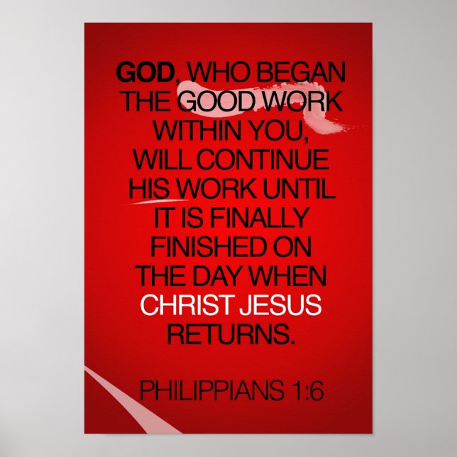 Philippians 1:6 poster (Front)
