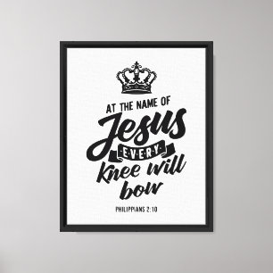 Philippians 2:10 canvas print