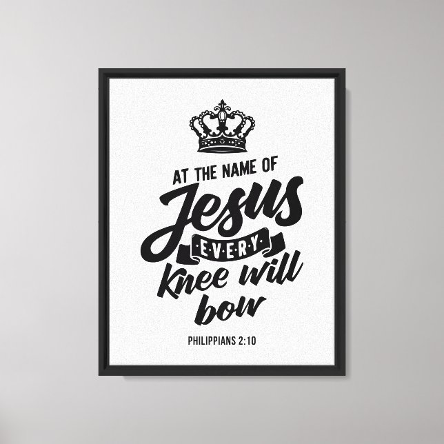Philippians 2:10 canvas print (Front)
