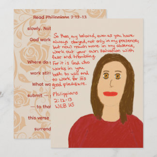 Philippians 2:12‑13 Scripture Lectio Art Print