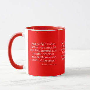 Philippians 2:8 KJV Bible Scripture Two-Tone Mug