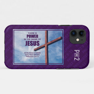 Philippians 2:9-11   NAME OF JESUS Christian Cross Case-Mate iPhone Case